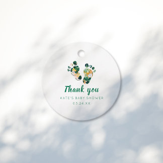 Whimsious Irish Lucky Grönt Shamrock Baby Shower Gåvor Etiketter