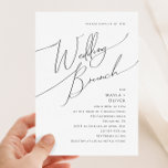 Whimsious Minimalist Script Bröllop Brunch Inbjudningar<br><div class="desc">Den här minimalistiska manusbjudan med bröllop brunch är perfekt för din klassiska, enkla svarta och vita, minimala, moderna boho bröllop brunch. Utformningen har elegant, delikat och romantiskt handskrivet kalligrafibrev med formell shabby chic-typografi. Det kommer att se bra ut när som helst under bröllop-säsongen: vår, sommar, fall eller vinter! Produkten är...</div>