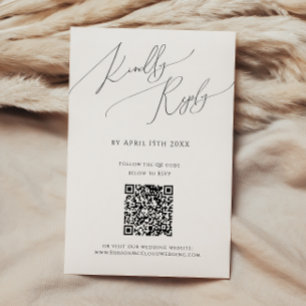 Whimsious Minimalist Script QR-kodens OSA kort
