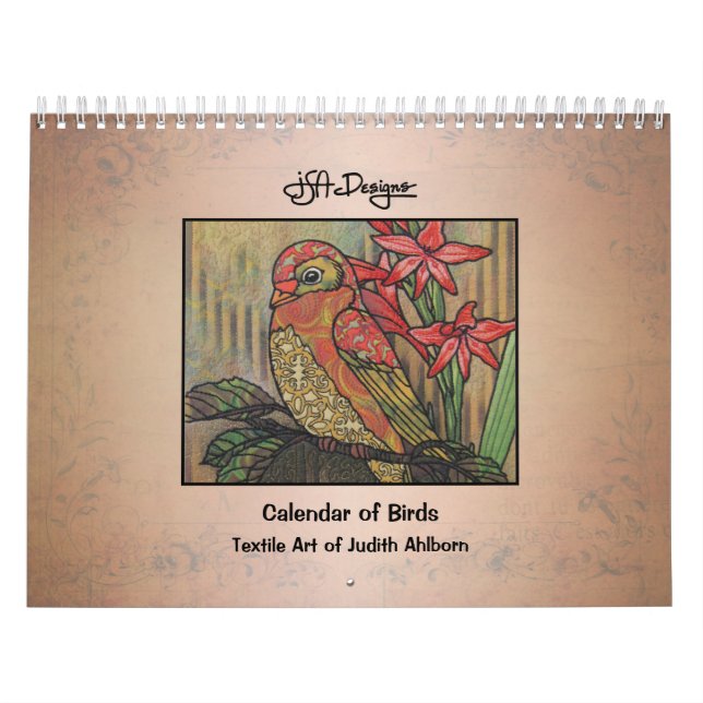 Whimsious Patterned Bird Calendar Kalender (Omslag)