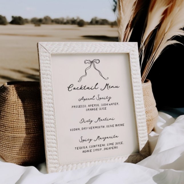 Whimsious Quirky Handwrite Cocktail Menu Poster (Skapare uppladdad)