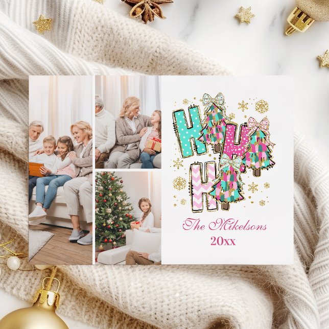 Whimsique 3 Photo Ho Ho-julfamiljen Julkort (Skapare uppladdad)