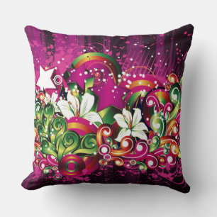 Whimsique Abstrakt Flowers Dekorativ kudde
