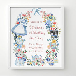 Whimsique Alice i Wonderland Välkomstskylt Poster