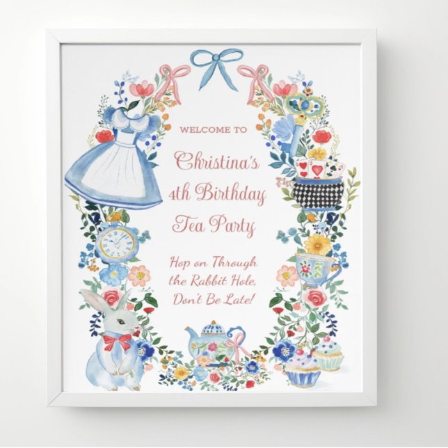 Whimsique Alice i Wonderland Välkomstskylt Poster (Skapare uppladdad)