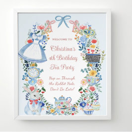 Whimsique Alice i Wonderland Välkomstskylt Poster