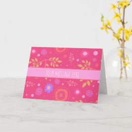 Whimsique Anpassningsbar Flowers Rosa Inspiritivit Kort