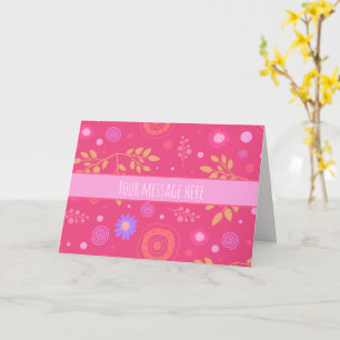 Whimsique Anpassningsbar Flowers Rosa Inspiritivit Kort