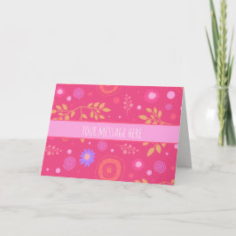 Whimsique Anpassningsbar Flowers Rosa Inspiritivit Kort