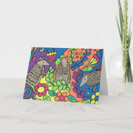 Whimsique Armadillos Greeting Card Kort