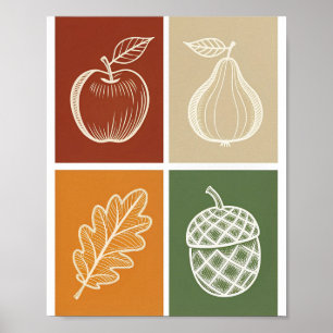 Whimsique Autumn Harvest Set Poster