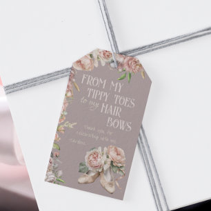 Whimsique Ballerina Dance Birthday Presentetikett