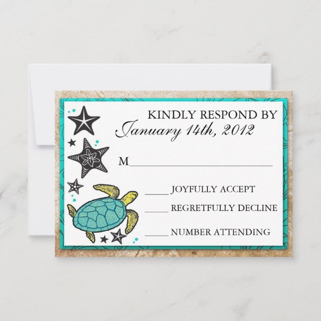 Whimsique Beach Destination Wedding OSA kort (Framsida)