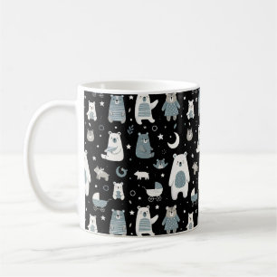 Whimsique Bear Family Mönster Kaffemugg