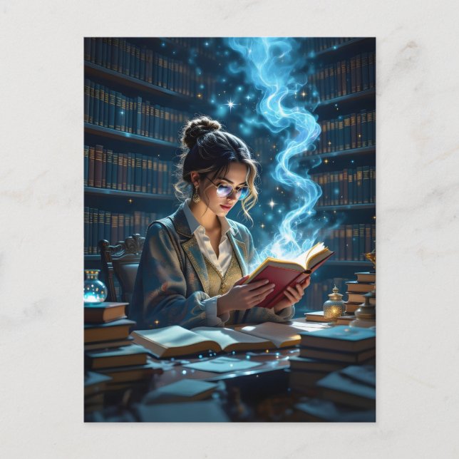 Whimsique Bibliotek - att väcka en känsla av  Vykort (Framsida)