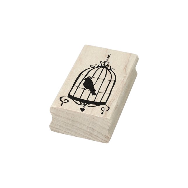 Whimsique Birdcage Rubber Art Frimärke Stämpel (Stämpel)