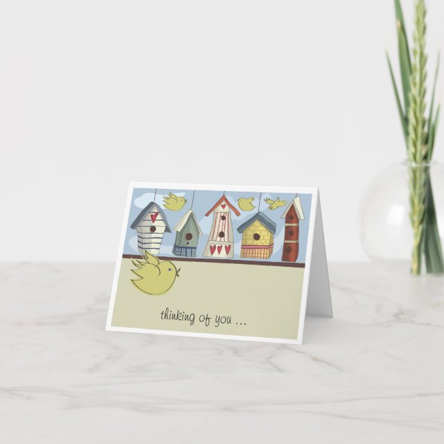 Whimsique Birdshops Notecard Kort (Framsida)