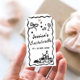 Whimsique Black Bachelorette Party Helg Presentetikett