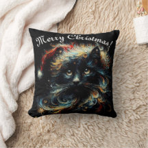 Whimsique Black Cat jultomten Hat Säsong