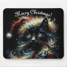 Whimsique Black Cat jultomten Hat Säsong Musmatta