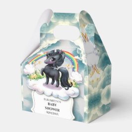 Whimsique Black Unicorn Baby Shower Presentaskar