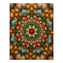 Whimsique Bloom Mandala - Naturinspirerad väggkons