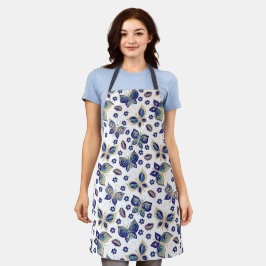 Whimsique Blue Butterfly Apron