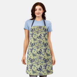 Whimsique Blue Butterfly Apron
