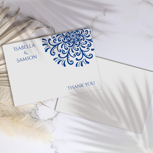 Whimsique Blue Flourish - tackkort Tack Kort (Skapare uppladdad)