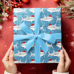 Whimsique Blue Shark Santa Hat Design Presentpapper<br><div class="desc">Lägg till en lekfull havstvist i dina helgdag med den här pappra inslagningen med en viskhaj i en julhatt. Den charmerande hajillustrationen med en röd julhatt ger en unik julklapp för en festlig beröring. Perfekt för havets älskare och julentusiaster som slår in presenter med ett kvickt kustluft. Anpassa den här...</div>