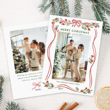 Whimsique Boho Red jul Bow Ribbon 2 Photo