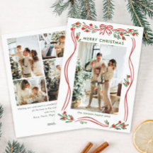 Whimsique Boho Red jul Bow Ribbon 5 Photo