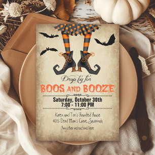 Whimsique Boos och Sprit Halloween fest Inbjudningar