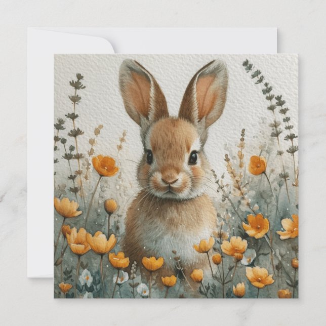 Whimsique Bunnies: Glatta 🐇 Digital Julkort (Framsida)