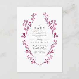 Whimsique Burgundy Berry Baby Shower | INBJUDAN