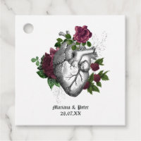 Whimsique Burgundy Blommigt Gothic Bröllop