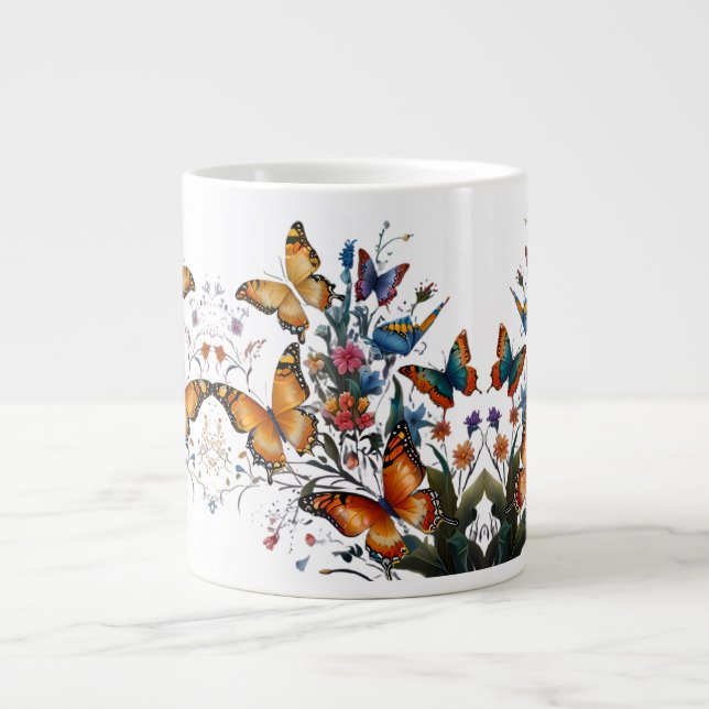 Whimsique Butterfly Garden Jumbo Mugg (Framsidan)