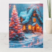 Whimsique Cabin med Rosa Julgran