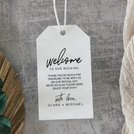Whimsique Calligraphy Bröllop Welcome Presentetikett