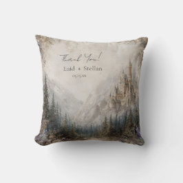 Whimsique Castle Forest Bröllop Sticker Kudde