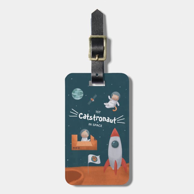Whimsique Catstronaut in Space, Katter på Mars, Ro Bagagebricka (Vertikal Framsida)