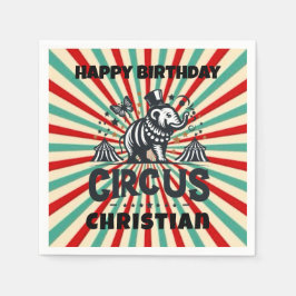 Whimsique Circus Sunburst Barns födelsedag Party Pappersservett