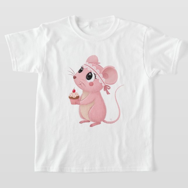 Whimsique Coquette Råtta och Cupkaka Design - Lust T Shirt (Laydown)