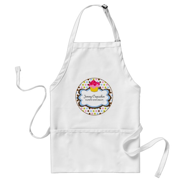 Whimsique Cupcoa Bakery Personlig Apron Förkläde (Framsidan)