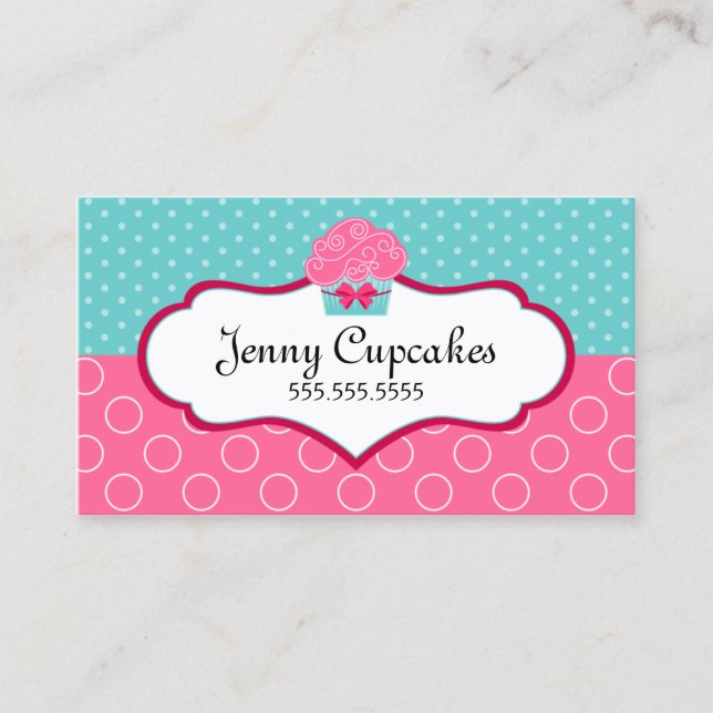 Whimsique Cupcoa Bakery Visitkort (Framsida)