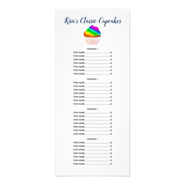 Whimsique Cupcoa Maker Baker Pastry Chef Reklamkort (Framsidan)