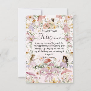 Whimsique Cute Älvors Birthday Wildblomma Garden Tack Kort