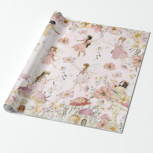Whimsique Cute Älvors Wildblomma Garden Meadow Presentpapper