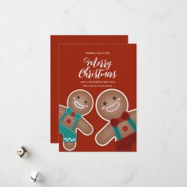 Whimsique Cute Gingertea Cookies God jul Julkort
