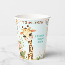Whimsique Cute Giraffe Birthday Kids Party
